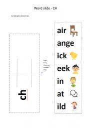 English Worksheet: Word slide - CH sound