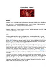 English Worksheet: Tell-Tale Heart Mini Lesson