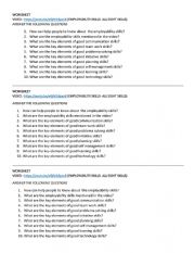 English Worksheet: Job skills