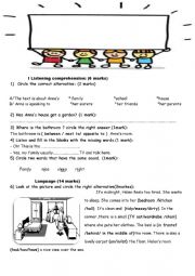 English Worksheet: 7th form test