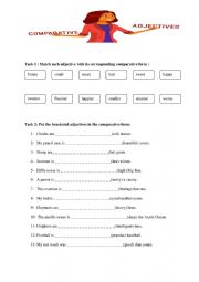 English Worksheet: Comparative adjectives