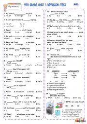 Multiple choice revision test