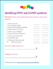 open and closed questions