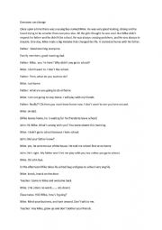 English Worksheet: Story/ play