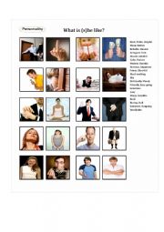 English Worksheet: Personality