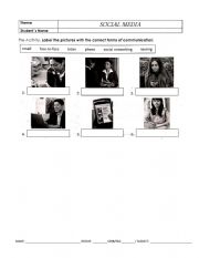 English Worksheet: Theme: Social Media 