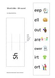 English Worksheet: Word slide - SH sound