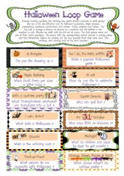 Halloween Loop Game: Speaking Practise Activity