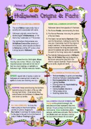 Halloween Origins and Fun Facts; Annex 2 of Halloween Loop Game: Speaking Activity