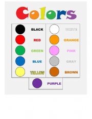 English Worksheet: The colors