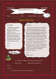 English Worksheet: 8th form End of semester test 2