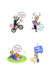 English Worksheet: like & don�t like