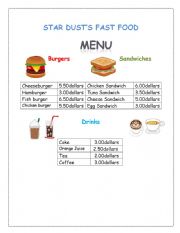 fast food menu 