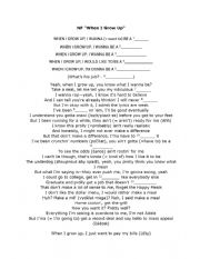 English Worksheet: When I Grow Up
