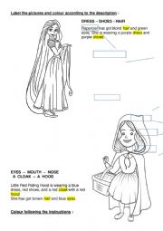 English Worksheet: Fairy tales - Physical description