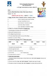 English Worksheet: Tamasha and the troll - Quiz
