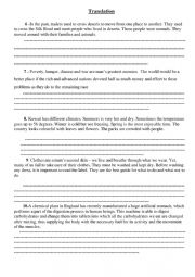 English worksheet: Translation