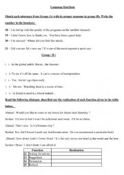 English Worksheet: Language Functions