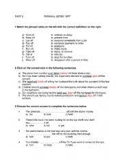 English Worksheet: Phrasal verbs with off