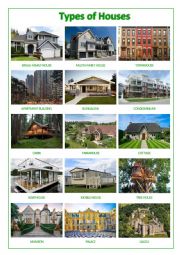 English Worksheet: Types of houses