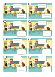 English Worksheet: Make a comic strip - template