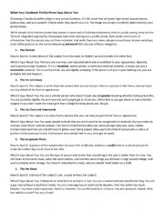 English Worksheet: What your Facebook profile picture says about you