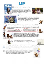 English Worksheet: Movie UP reading comprehension