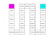English Worksheet: Board Game Third Person General Rule