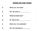 English Worksheet: nationalities