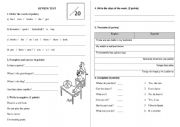 English Worksheet: Review test 