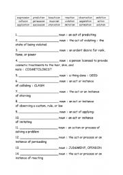 English Worksheet: Spelling Words Definitions Grade 6 Week 15