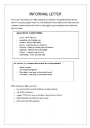 English Worksheet: INFORMAL LETTER (1)