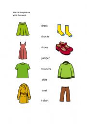English Worksheet: CLOTHES