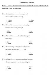 English worksheet: Structure