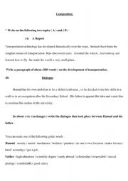 English Worksheet: Writing