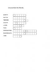 English Worksheet: BAsic Family Members