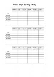 Present Simple Speaking Activity