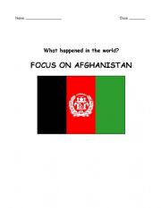 English Worksheet: Focus on Afghanistan