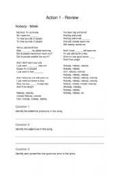 English Worksheet: Music Activities
