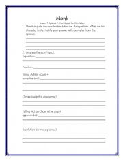 English Worksheet: Monk�s Plot Diagram