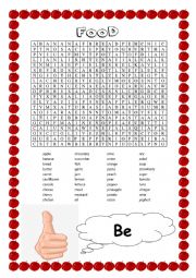 Food wordsearch