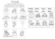 English Worksheet: toys