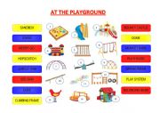 At the playground worksheet + answer key