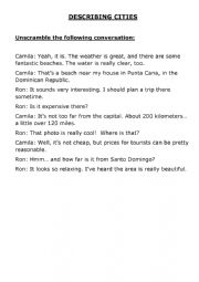 English Worksheet: Describing Cities