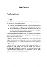 English Worksheet: PAST TENSE SIMPLE - LESSON