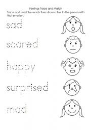 Emotions Tracing sheet
