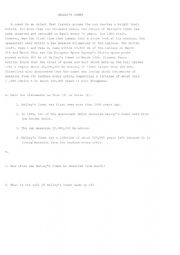 English Worksheet: Reading Comprehension