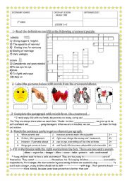 Catch- up Lesson for 1st year Secondary Education / Tunisian schools