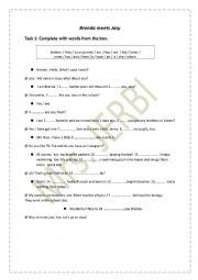 English Worksheet: Brenda meets Jasy