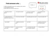 English Worksheet: Find Someone Who for IT specialtists